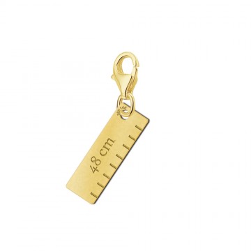 Gouden baby bedel liniaal