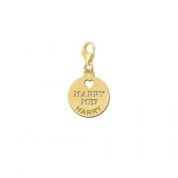 Gouden bedel marry me met naam