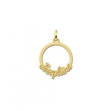 Gouden communie hanger met naam