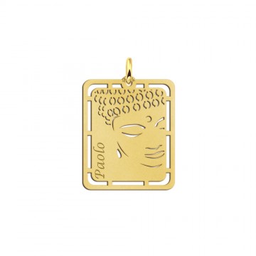 Gouden hanger buddha graveren met naam