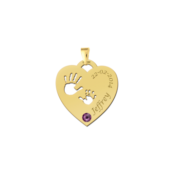 Gouden hanger met geboortesteen