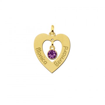 Gouden hanger steen hangend