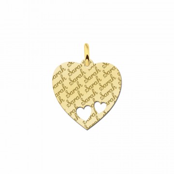 Gouden hart met naamgravure
