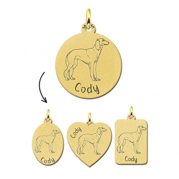 Gouden hondenras ketting saluki perzische windhond