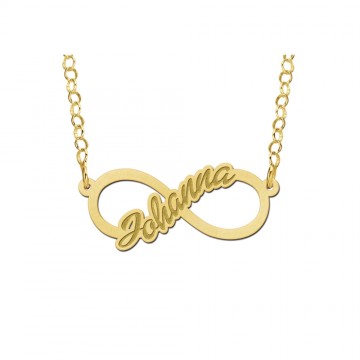 Gouden infinity ketting kind