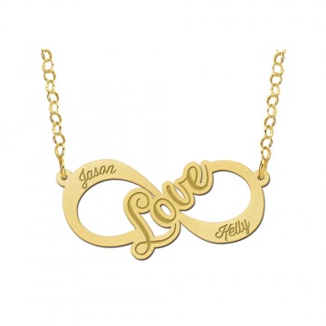 Gouden infinity ketting love