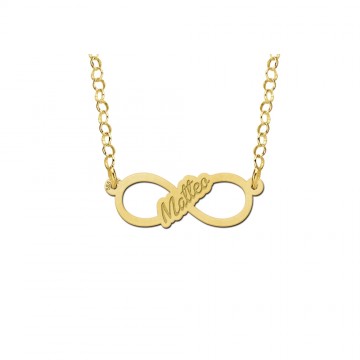 Gouden infinity ketting met geschreven naam small