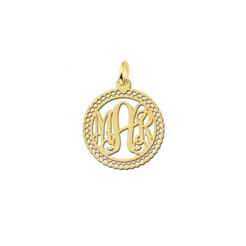 Gouden initiaal hanger monogram