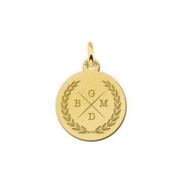 Gouden initialen ketting met vier letters