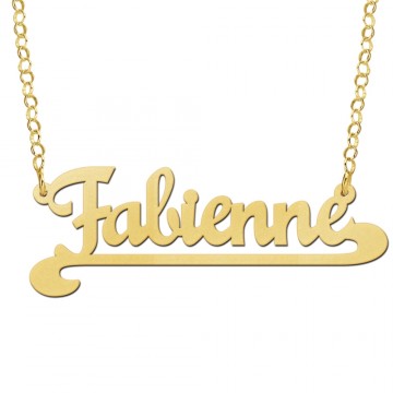 Gouden ketting met naam model fabienne