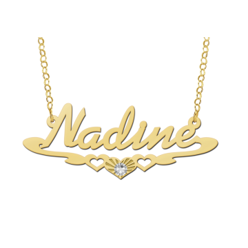 Gouden ketting met naam model nadine