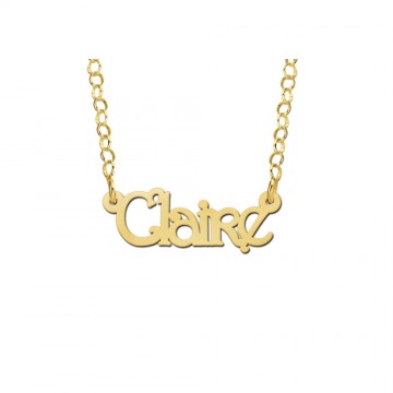 Gouden kinder naamketting model claire