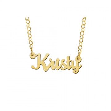 Gouden kinder naamketting model kristy