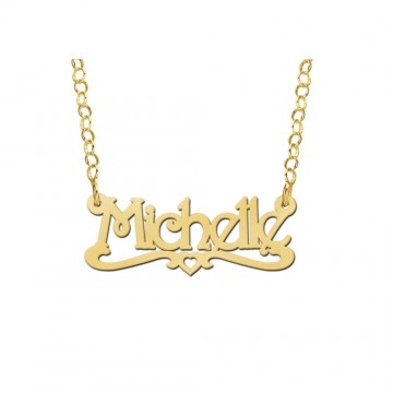 Gouden kinder naamketting model michelle