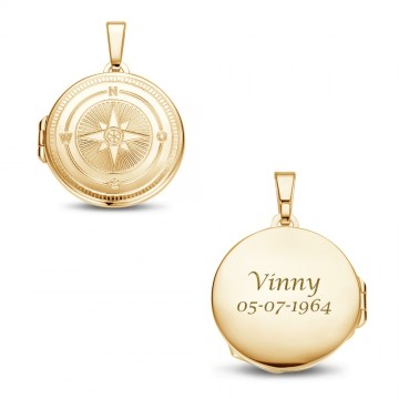 Gouden kompas medaillon