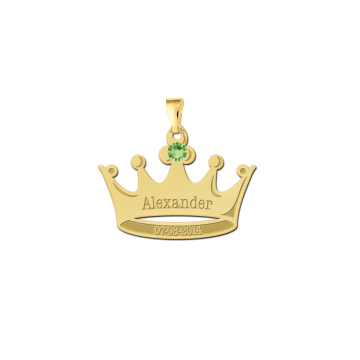 Gouden kroon met geboortesteen