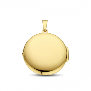 Gouden medaillon rondje met gravure