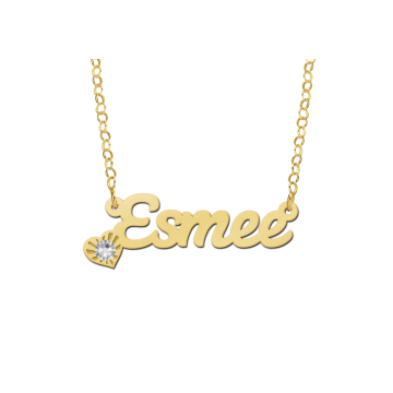 Gouden naam ketting model esmee