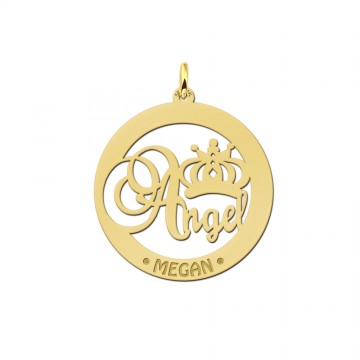 Gouden naamhanger angel