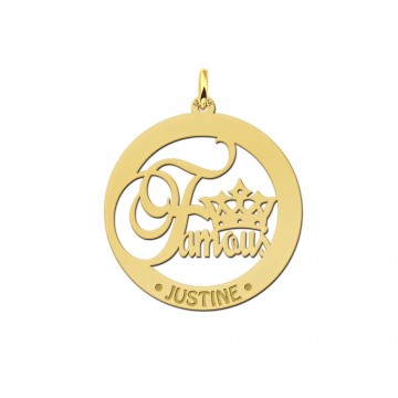 Gouden naamhanger famous