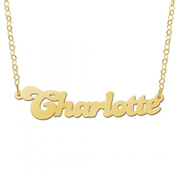 Gouden naamketting model charlotte
