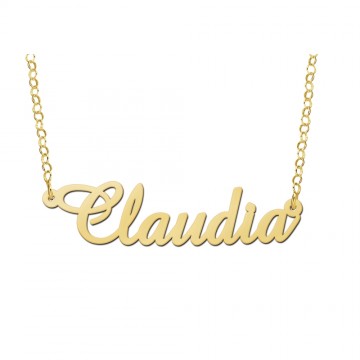 Gouden naamketting model claudia