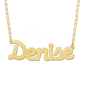 Gouden naamketting model denise