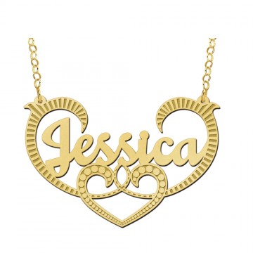 Gouden naamketting model jessica