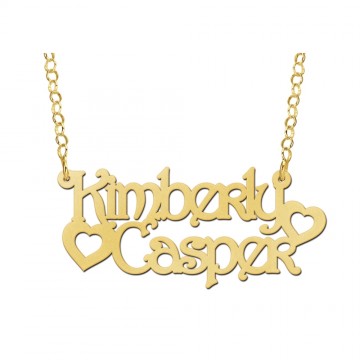 Gouden naamketting model kimberlycasper