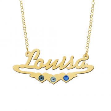 Gouden naamketting model louisa