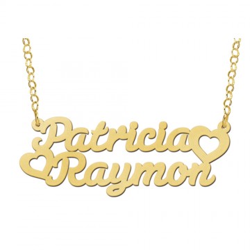 Gouden naamketting model patriciaraymon