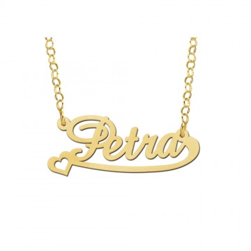 Gouden naamketting model petra