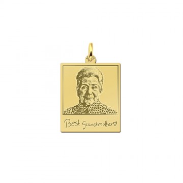 Gouden polaroid fotohanger met eigen tekst