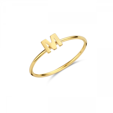 Gouden ring letter