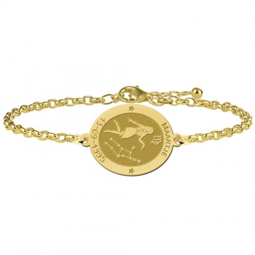 Gouden sterrenbeeld armband ovaal maagd