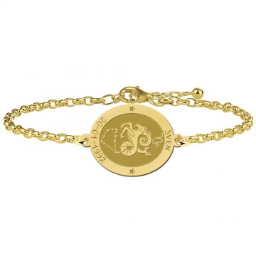 Gouden sterrenbeeld armband ovaal steenbok