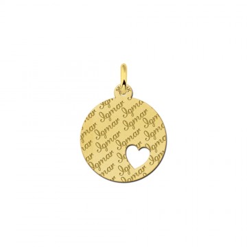 Hangertje van goud met herhaaldelijk je naam
