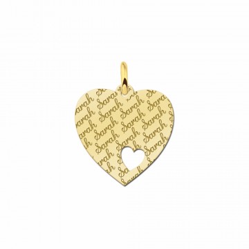Hartje goud met naamgravure