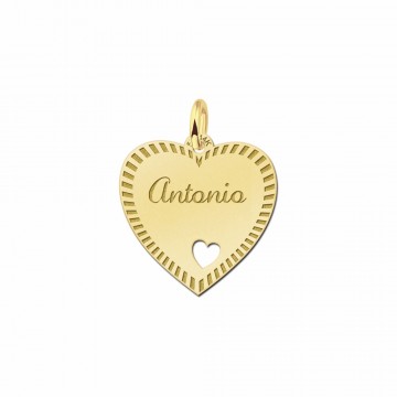 Hartje goud met rand