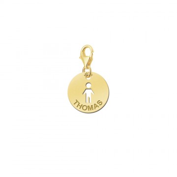 Naambedel goud baby jongen