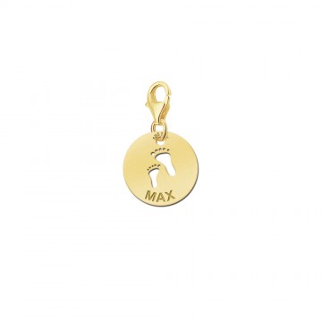 Naambedel goud baby voetjes