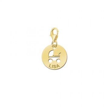 Naambedel goud baby wiegje