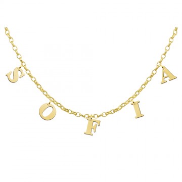 Naamketting goud letters
