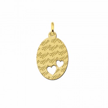 Naamplaatje van goud met jouw naam graveren