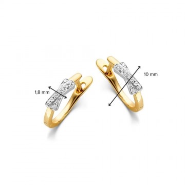 Oorringen bicolor briljant 0 05 crt 28016 nl g