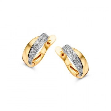 Oorringen bicolor briljant 0 20 crt 20294 nl g