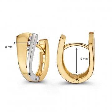 Oorringen bicolor zirkonia 31584 nl g