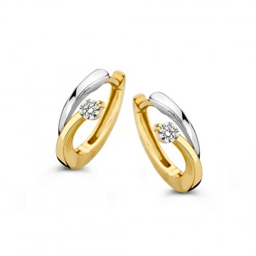 Oorringen bicolor zirkonia 31760 nl g