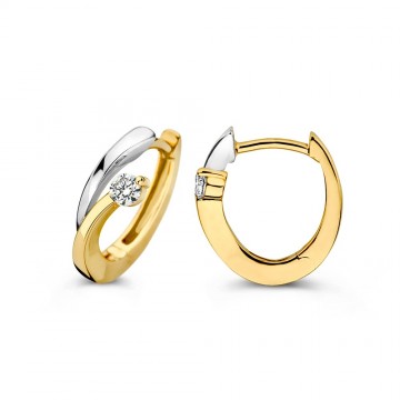 Oorringen bicolor zirkonia 31761 nl g