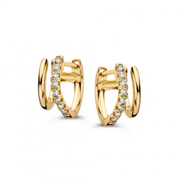 Oorringen geelgoud briljant 0 20 crt 31383 nl g